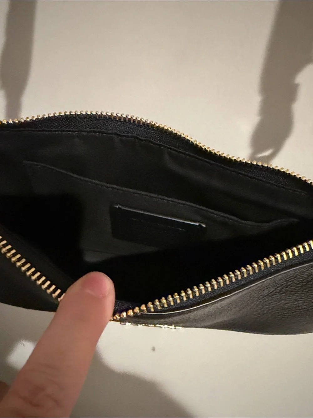 Coach Black Pebbled Leather Mini Crossbody with Gold Hardware
